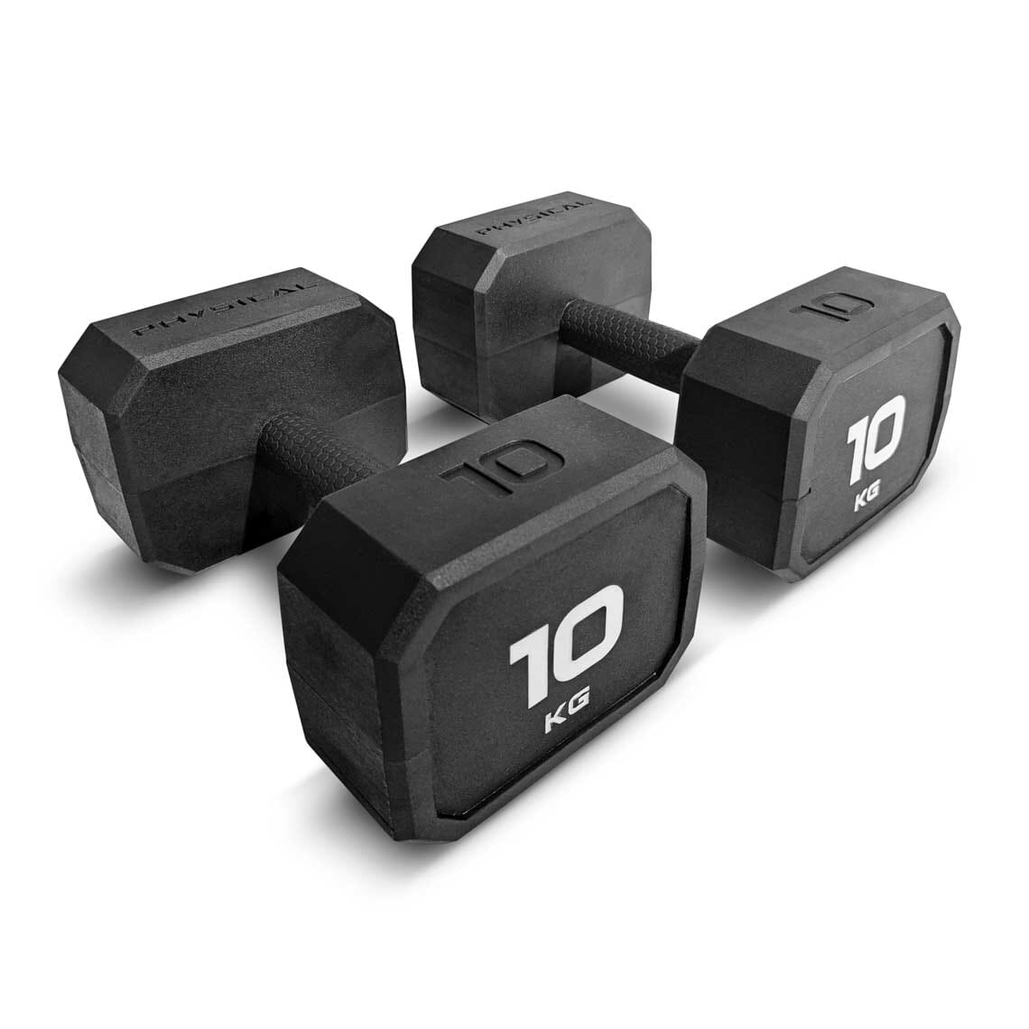 1 pair of 10kg RBX Studio Rubber Dumbbells