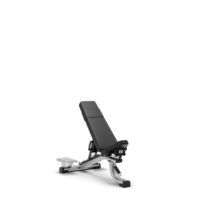 Exigo Adjustable Flat / Incline / Decline Bench with Spotting Feet Exigo Adjustable Flat / Incline / Decline Bench with Spotting Feet