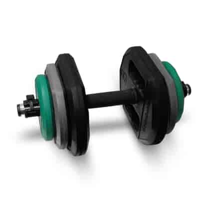 NEW Adjustable 17.5kg Rubber Dumbbell Set with Bars and Collars