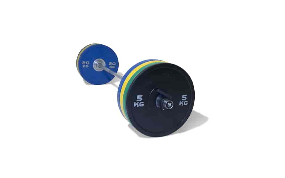 PU Competition Bumper Plate Barbell Set (115kg)