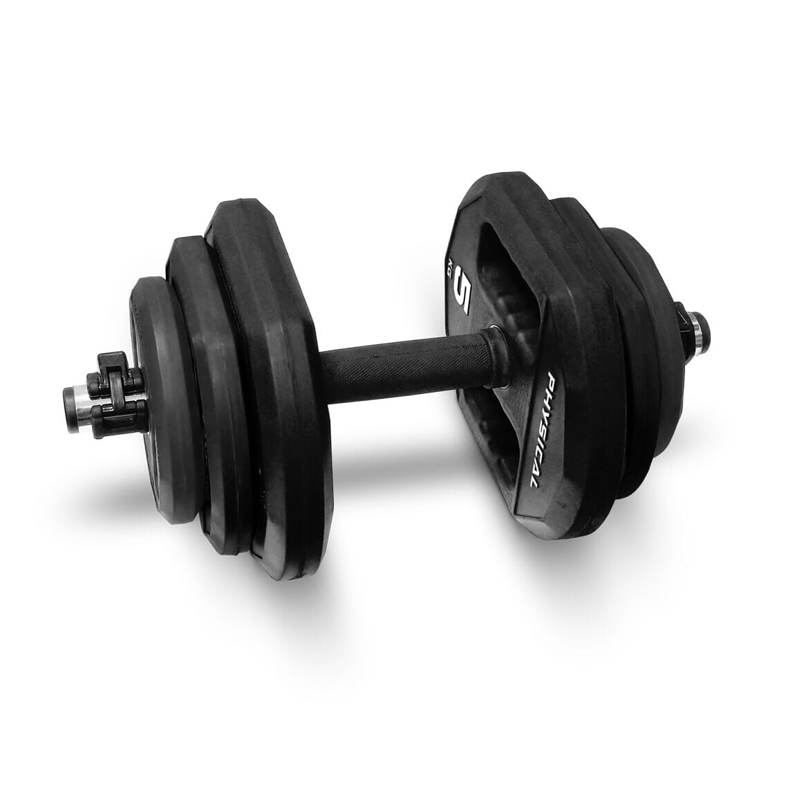 Physical Adjustable PU Dumbbell Set Black