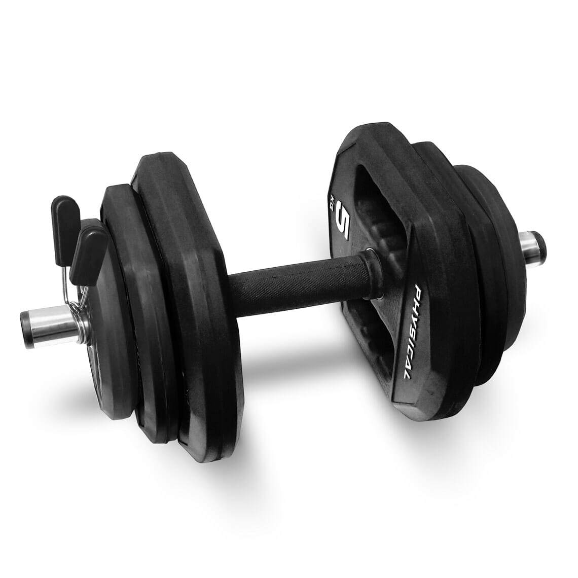Physical Adjustable PU Dumbbell Set Black