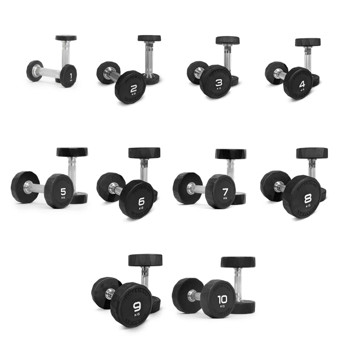 Physical Rubber Dumbbell Sets Physical