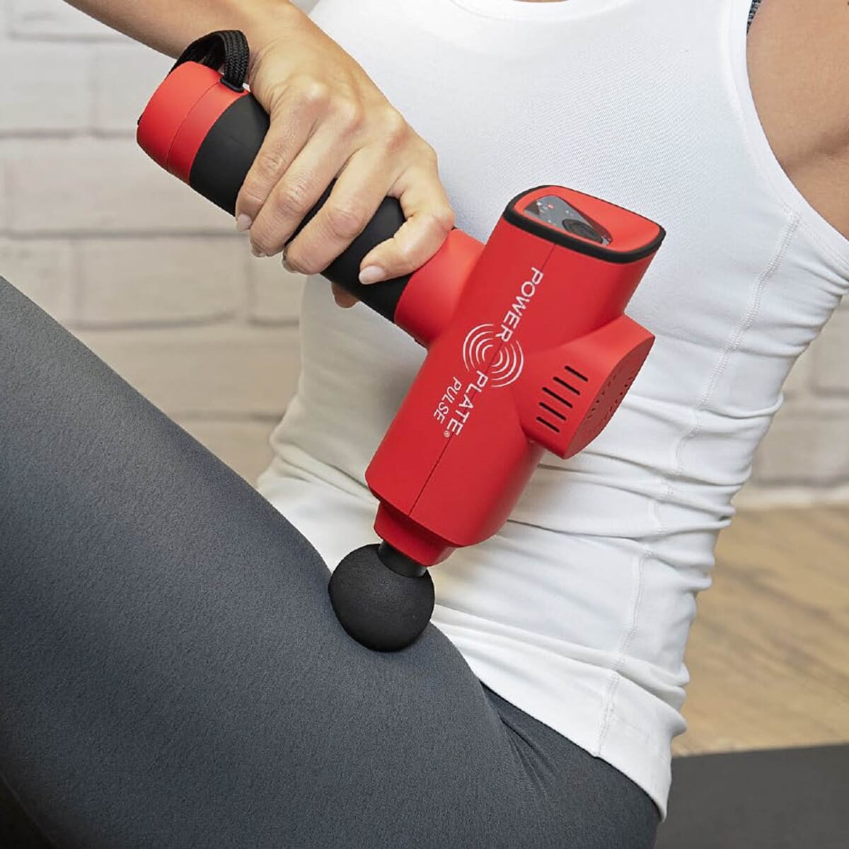 Power Plate Pulse Massage Gun in Red Physical