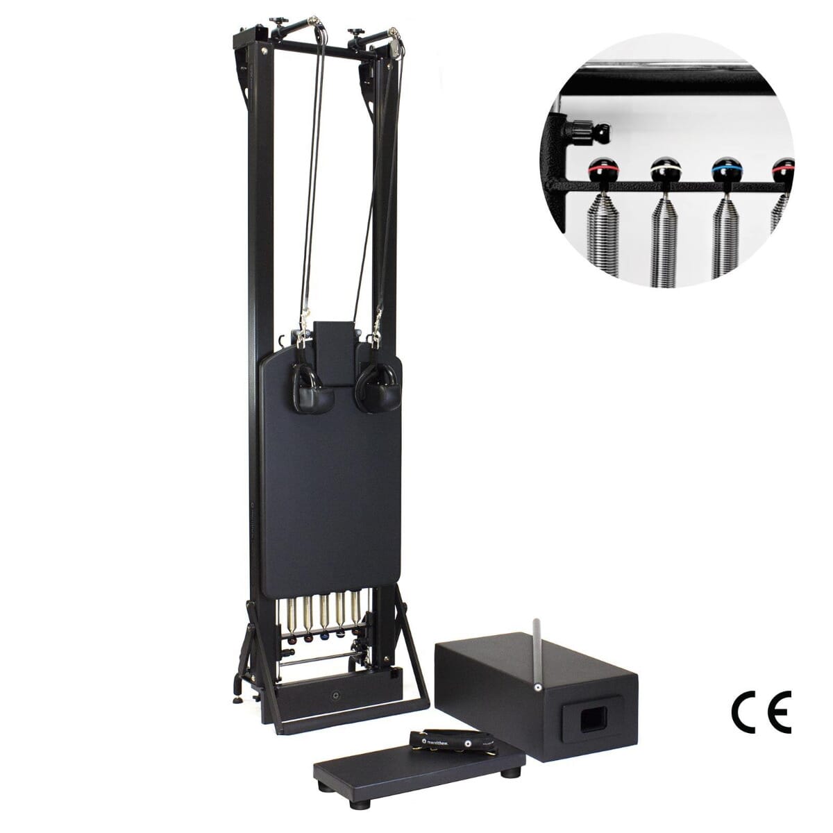 As New Condition Merrithew&reg; SPX Max Reformer with Vertical Stand & High Precision Gear Box in Onyx