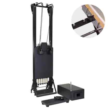 Merrithew® SPX Max Reformer with Vertical Stand Bundle in Onyx