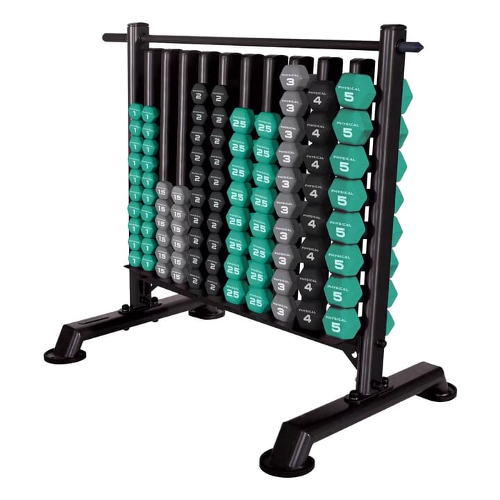 Physical Studio Dumbbell Rack - with 48 pairs of Neo-Hex Dumbbells Physical Studio Dumbbell Rack - with 48 pairs of Neo-Hex Dumbbells