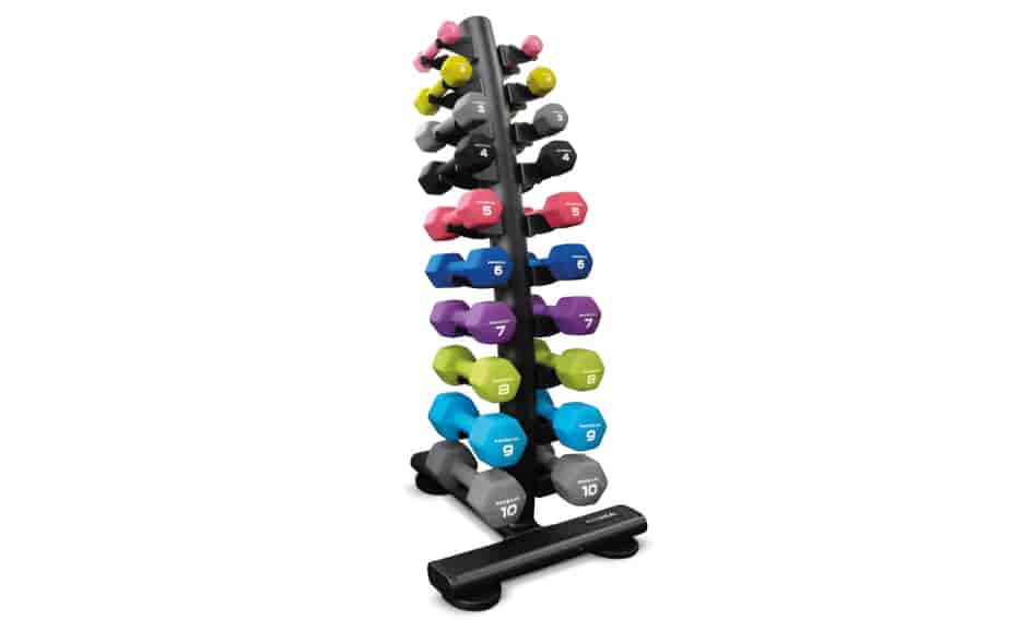 Studio Upright Dumbbell Rack - with set of 10 pairs of Neo-Hex Dumbbells 