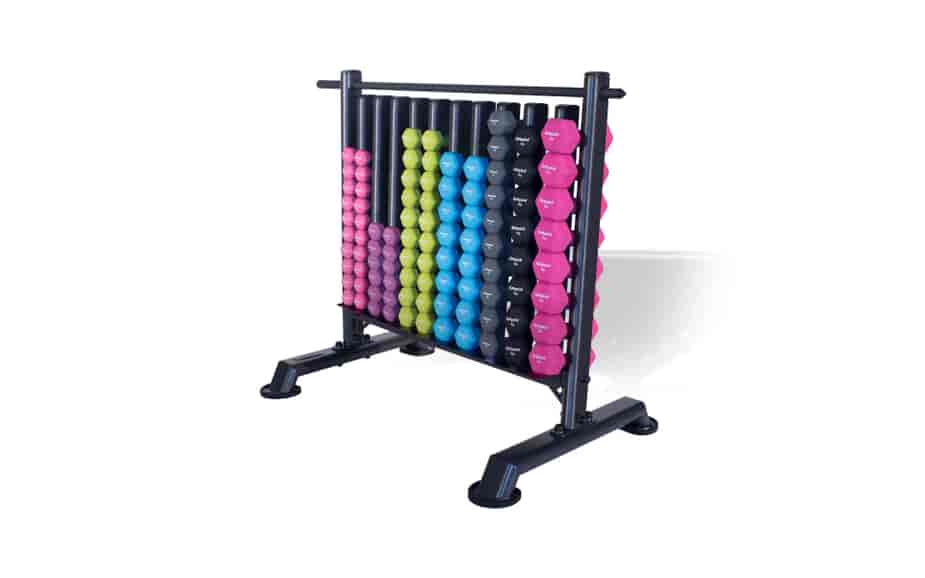 Studio Dumbbell Rack - with 48 pairs of Neo-Hex Dumbbells 