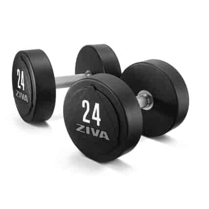 ZIVA ZVO Solid Steel Urethane Dumbbells